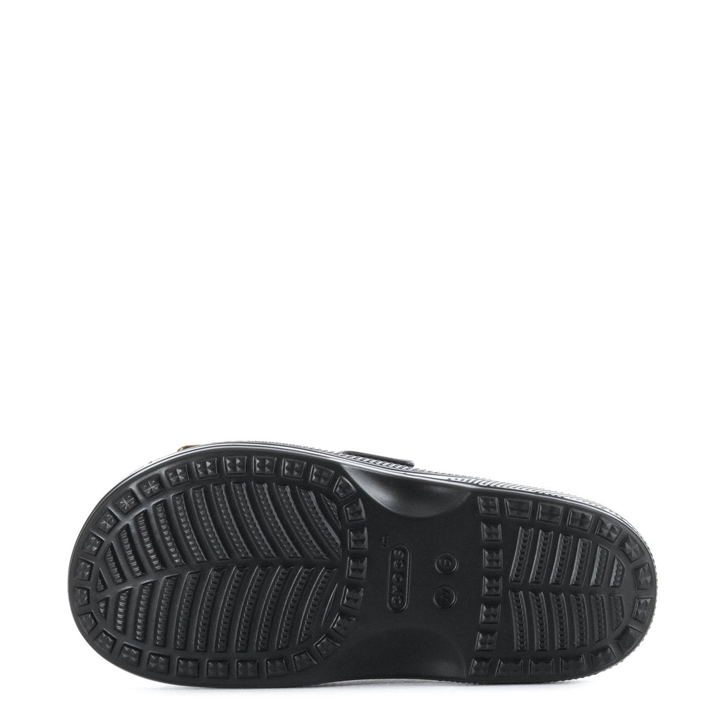 Crocs Women's Saturday Metallic Buckle Sandal - Black / Gold
