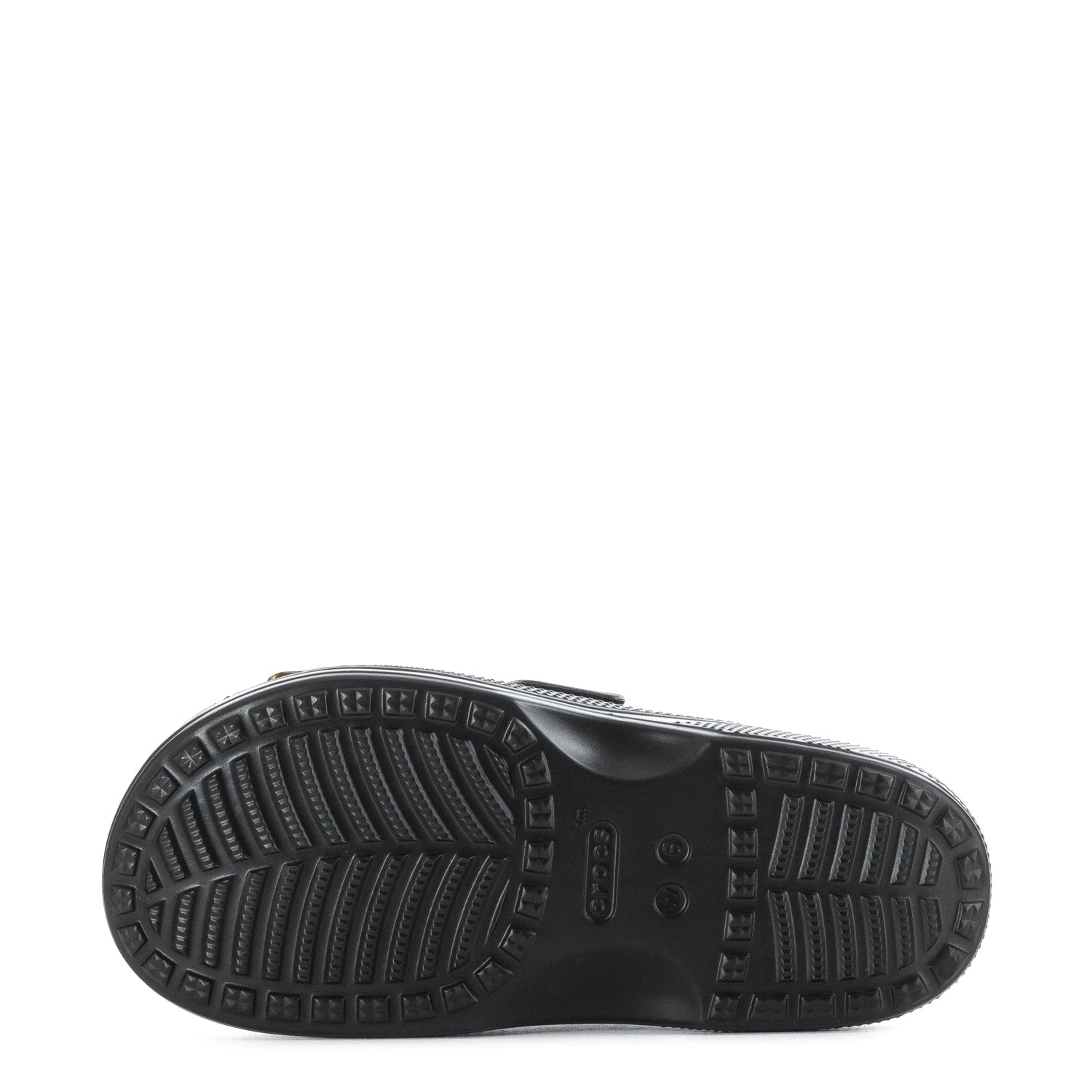 Crocs Women's Saturday Metallic Buckle Sandal - Black / Gold