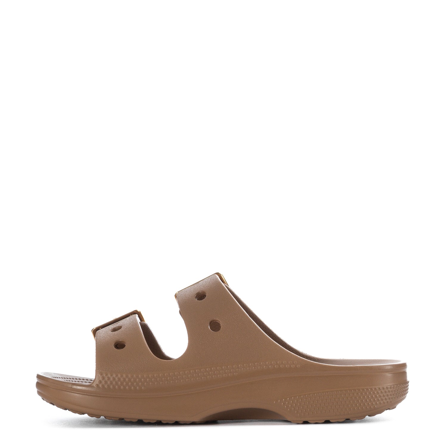 Crocs Women's Saturday Metallic Buckle Sandal - Sepia / Gold
