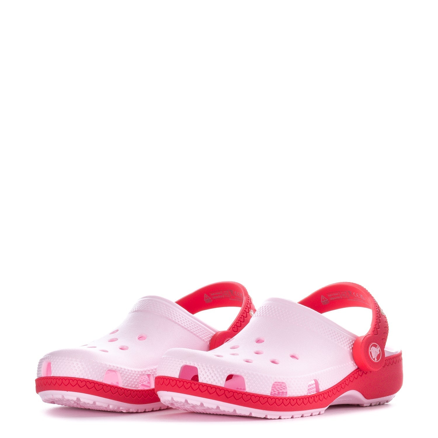 Crocs Kids' Valentine's Day Classic Lighted Backstrap Clog - Pink Milk / Raspberry