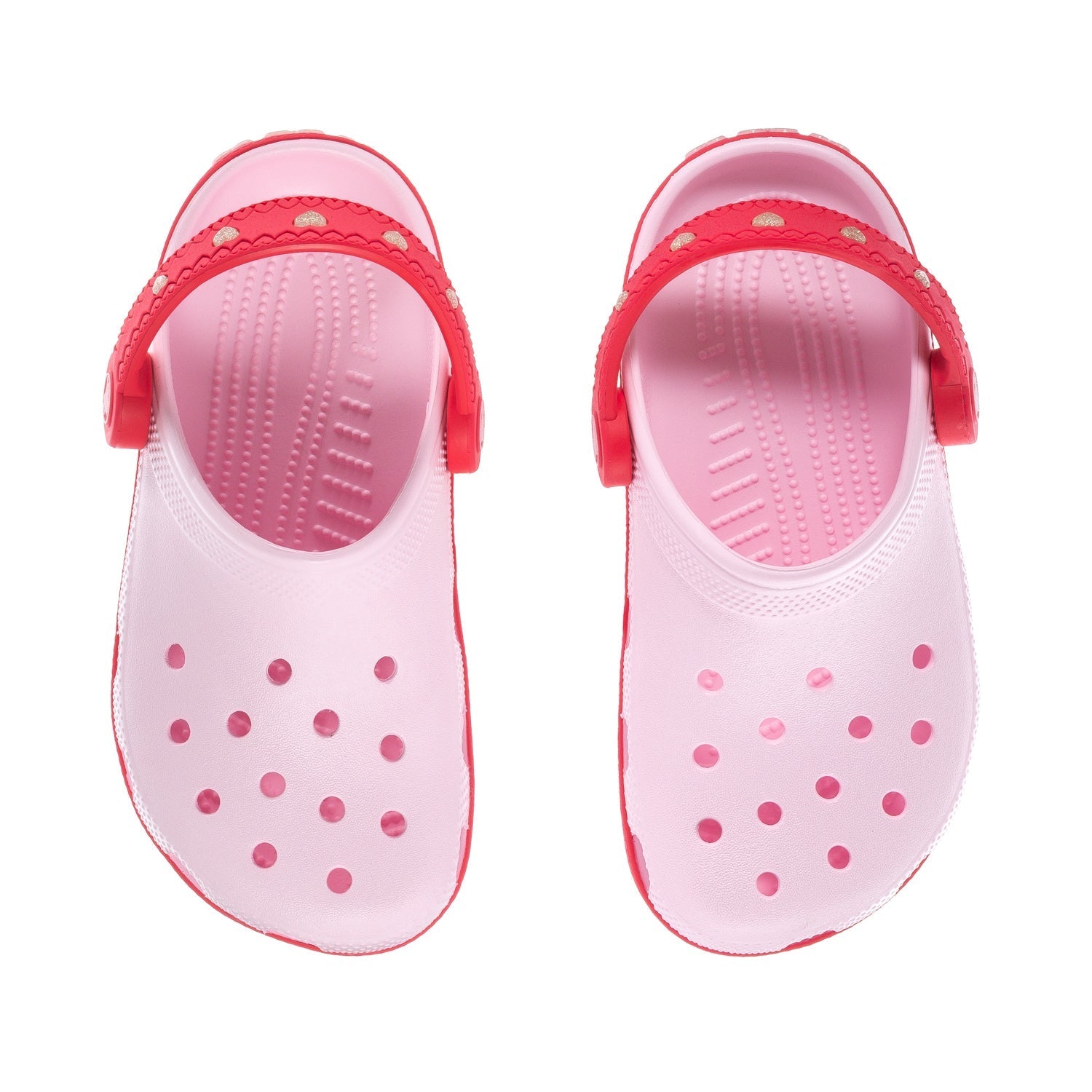 Crocs Kids' Valentine's Day Classic Lighted Backstrap Clog - Pink Milk / Raspberry