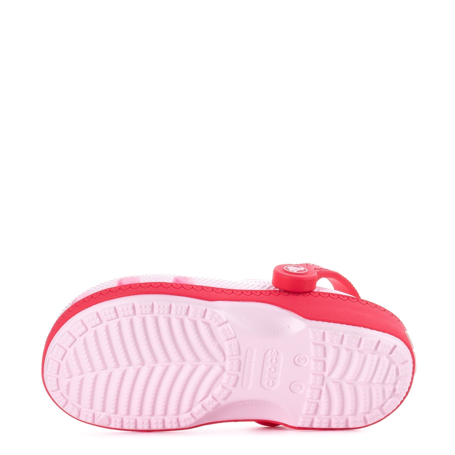 Crocs Kids' Valentine's Day Classic Lighted Backstrap Clog - Pink Milk / Raspberry