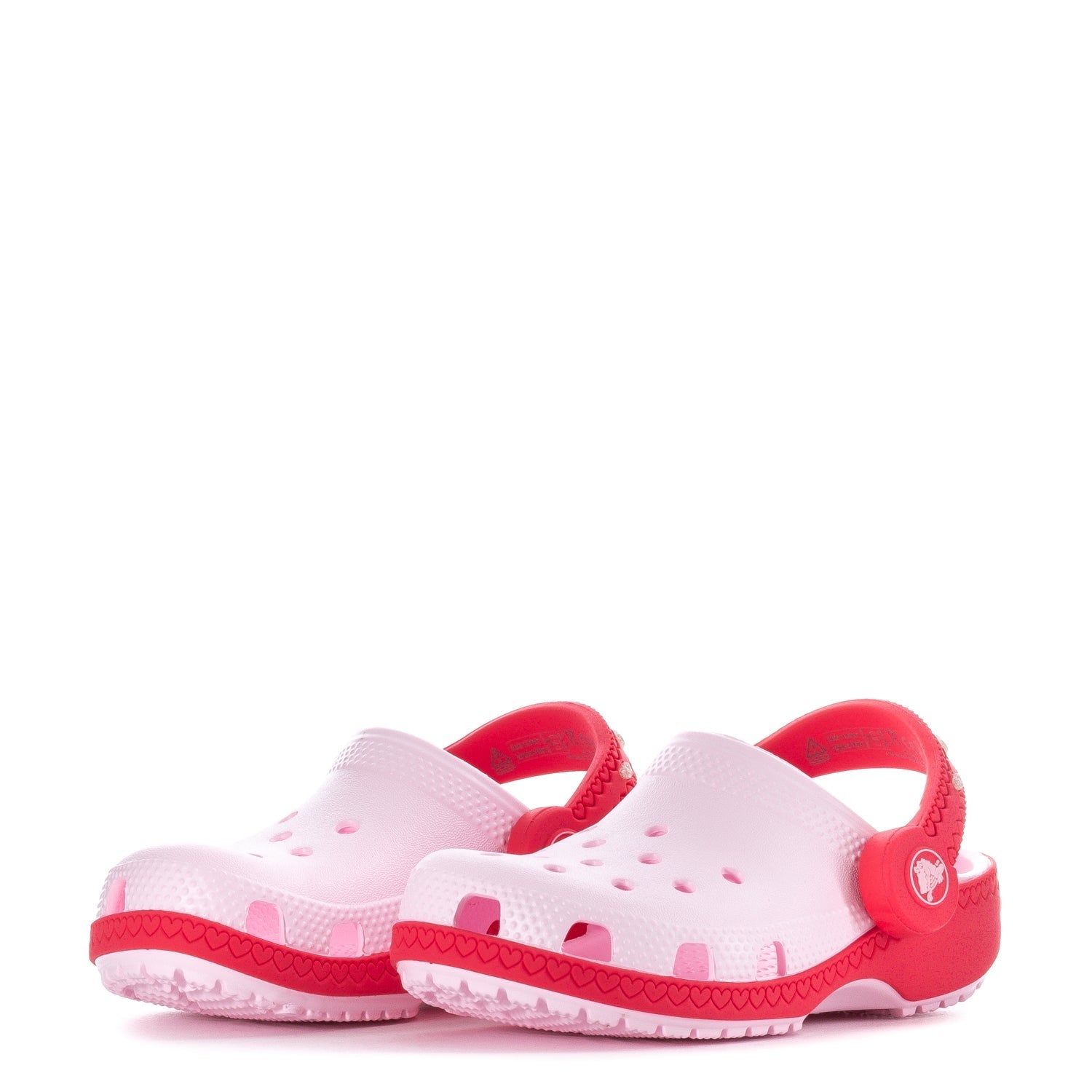 Crocs Toddler Valentine's Day Classic Lighted Backstrap Clog - Pink Milk / Raspberry
