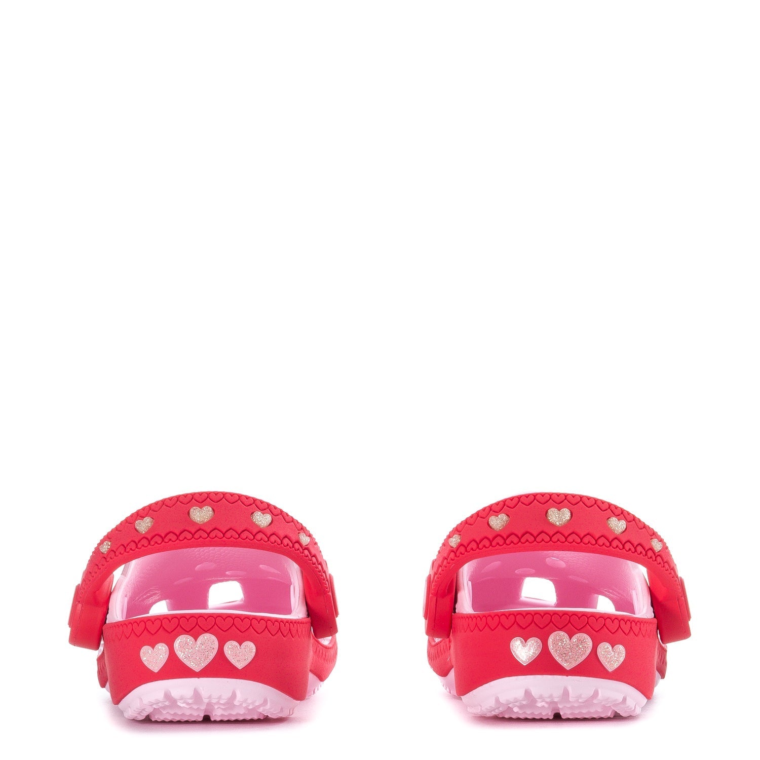 Crocs Toddler Valentine's Day Classic Lighted Backstrap Clog - Pink Milk / Raspberry