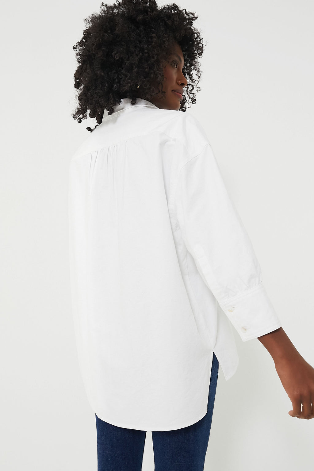 White Oxford Adair Boyfriend Shirt