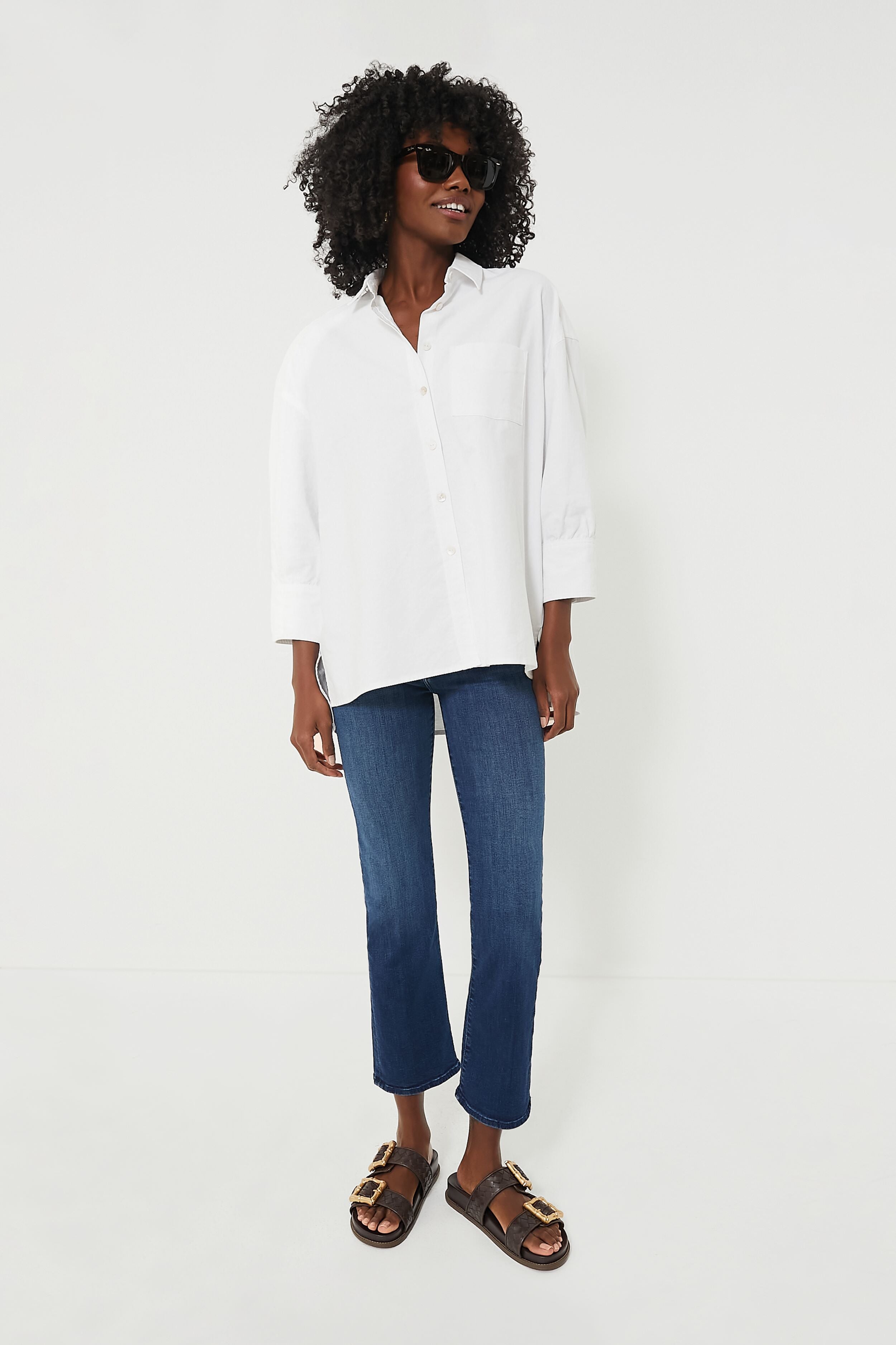 White Oxford Adair Boyfriend Shirt