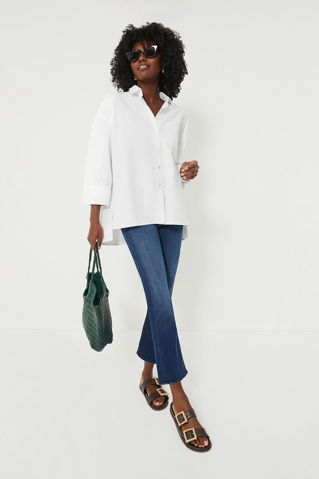White Oxford Adair Boyfriend Shirt