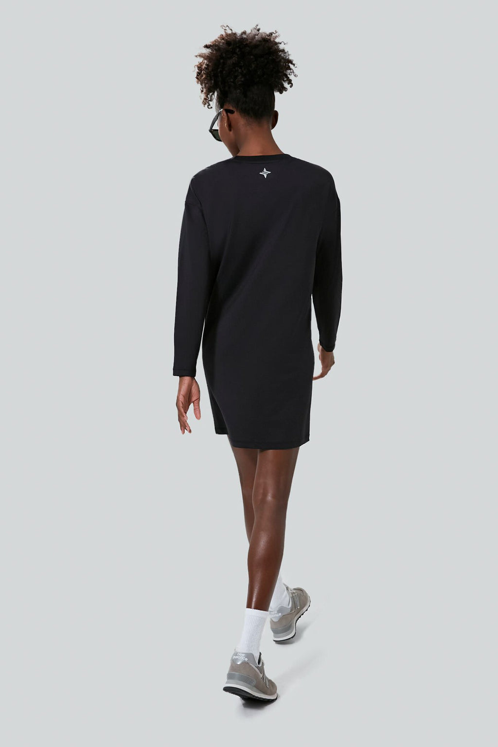 Black Long Sleeve Corinne Sport Dress